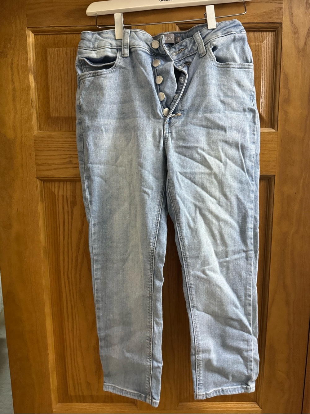 Just USA Light Wash Straight Leg Jeans